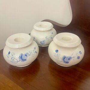 Blue and White Ceramic Candle Holders